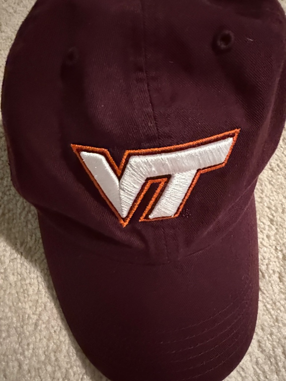 Virginia Tech Orange Short Sleeve Tee - MaroonVT Hat Combo - Picture 9 of 9